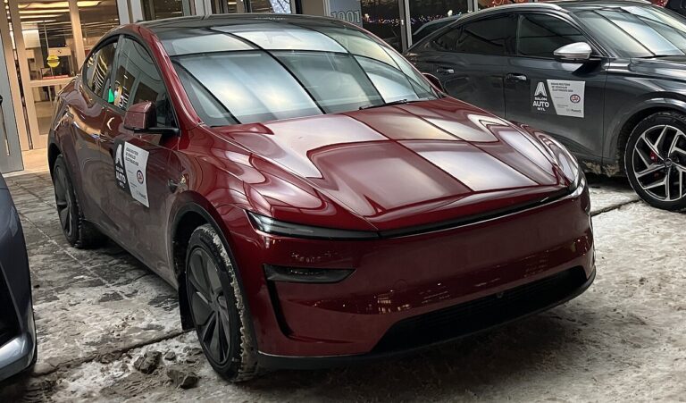 2026 Tesla Model Y in downtown Montreal, Quebec
