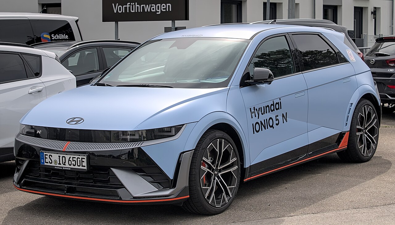 现代Ioniq 5 N电动车外观,特斯拉Model Y竞品